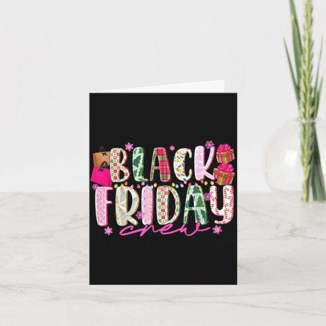 Cartão Friday Shopng Crew Christmas Lights Black Shopng F (Frente)