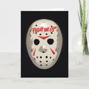 Cartão Friday the 13th Hockey Mask Graphic