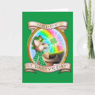 Cartão Frieda Tails St. Patrick's Day card