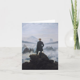 Cartão Friedrich's Wanderer acima do mar de nevoeiro