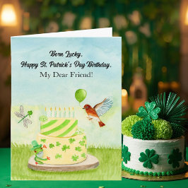 Cartão Friend Happy St Patricks Day Birthday