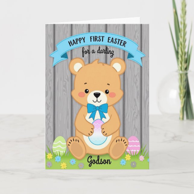 Cartão Friendly Bear Springtime Card (Frente)