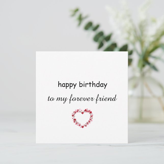 Cartão Friendly Birthday Card for Best Friend (Em pé/Frente)