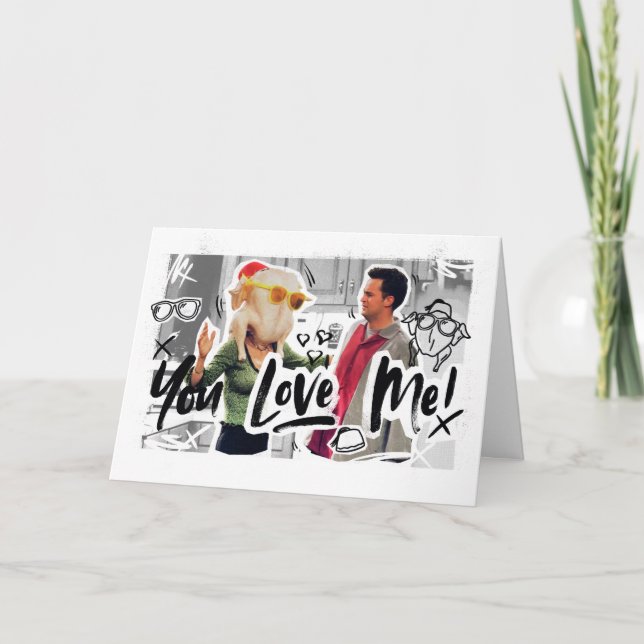 Cartão FRIENDS™ | Peru de Ação de Graças na Cabeça da Mon (Frente)