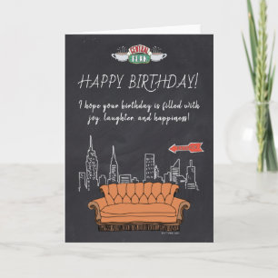 Cartão FRIENDS™ Quadro-negro de aniversário do Central