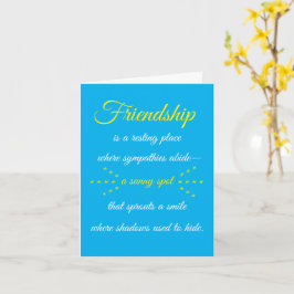 Cartão Friendship is a Resting Place Note Card