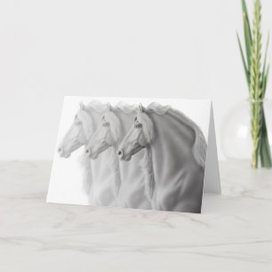 Cartão Friesian Horses Greeting Card
