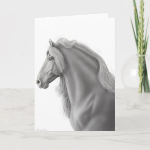Cartão Friesian Stallion Greeting Card