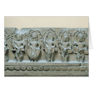 Cartão Friso que descreve nove divindades