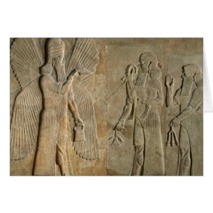 Cartão Friso que descreve um espírito voado