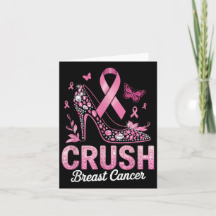 Cartão Friso rosa da consciência do Cancer de mama esmaga