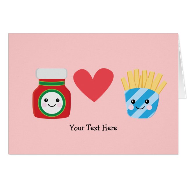 Cartão Fritadas & ketchup (customizáveis) (Frente Horizontal)