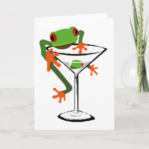 Cartão Frog and Martini