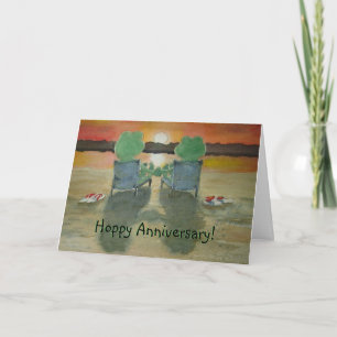 Cartão Frog Anniversary Card Hoppy Happy Anniversary