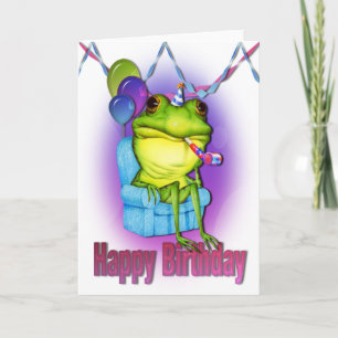 Cartão Frog Happy Birthday Card