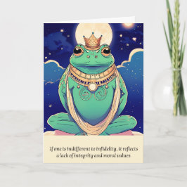 Cartão frog message happy birthday
