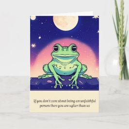 Cartão frog message happy birthday