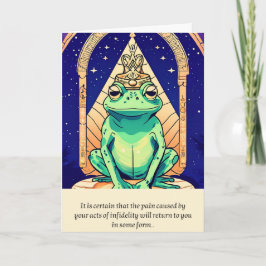 Cartão frog message happy birthday