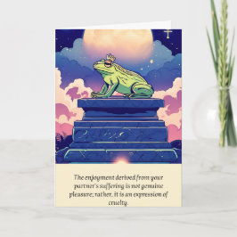 Cartão frog message happy birthday
