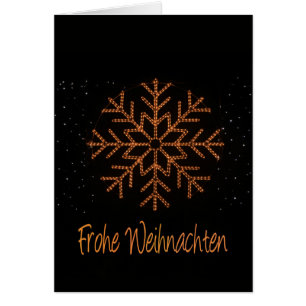 Cartão Frohe Weihnachten German Crystal Lights