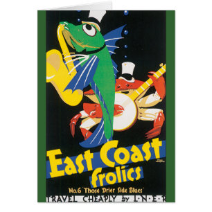 Cartão Frolics da costa leste