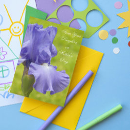 Cartão From Daughter Purple Iris Floral Mother's Day
