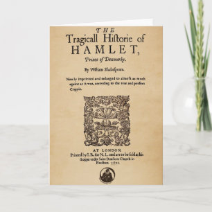 Cartão Front Piece to the Hamlet Quarto (1605 version)