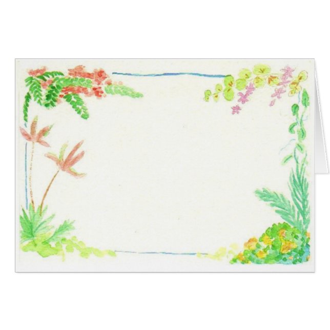 Cartão Fronteira de Plantas Tropicais (Frente Horizontal)