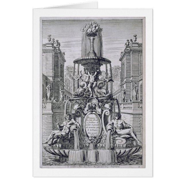 Cartão Frontispício 'da fonte e Waterjets no AIE (Frente)