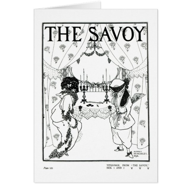 Cartão Frontispício "de no. 1 e 2 do Savoy", 1896 (Frente)