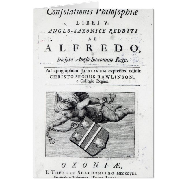 Cartão Frontispício para Christopher Rawlinson (Frente)