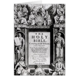 Cartão Frontispiece 'ao Bible santamente