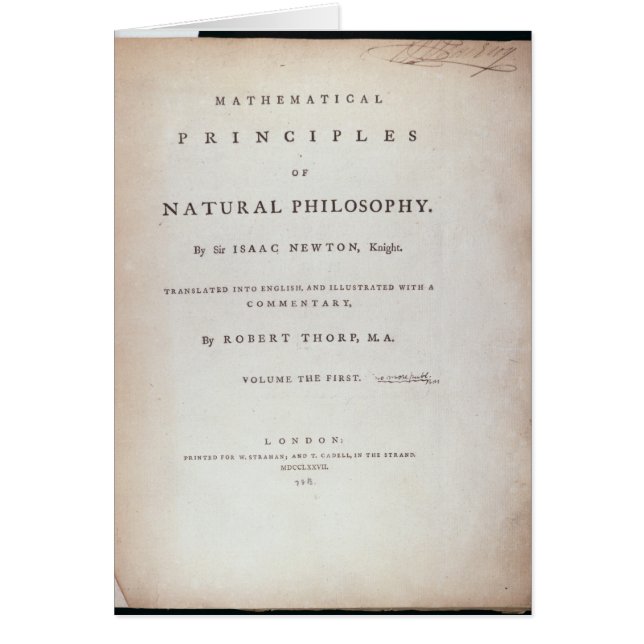 Cartão Frontispiece ao volume mim (Frente)