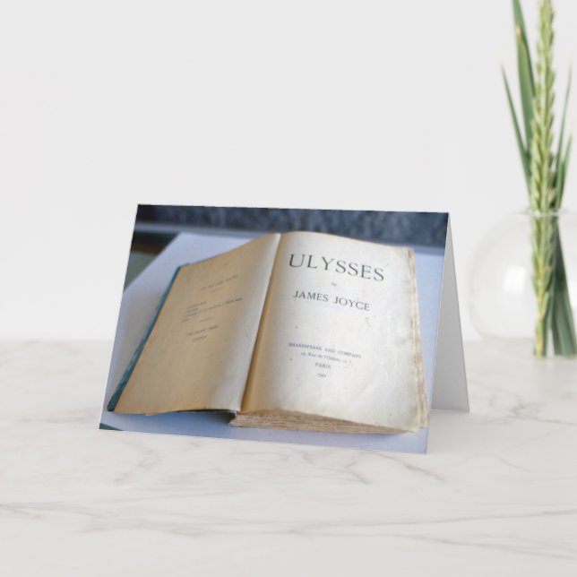 Cartão Frontispiece de "Ulysses" por James Joyce (Frente)