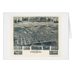 Cartão Frostburg, mapa panorâmico da DM - 1905