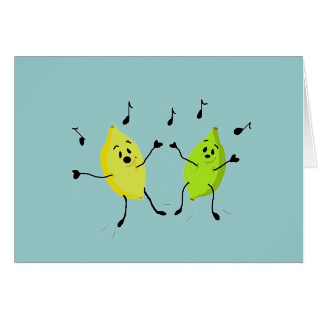 Cartão Fruta dançante - Placa Vazio (Frente Horizontal)