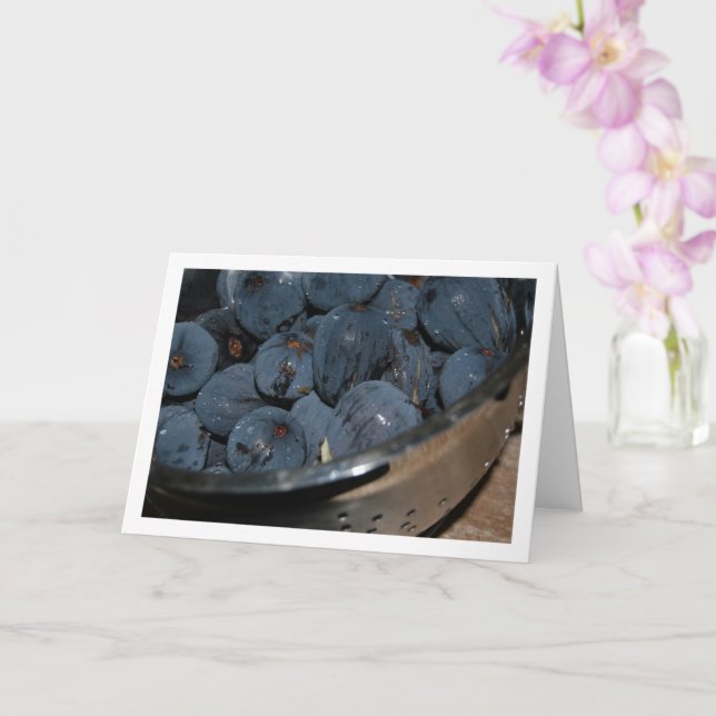 Cartão Fruta de figo no Colander (Orquídea)