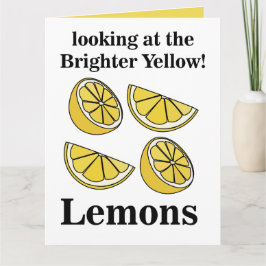 Cartão Fruta De Limões Olhando Para Os Limões Amarelos Ma