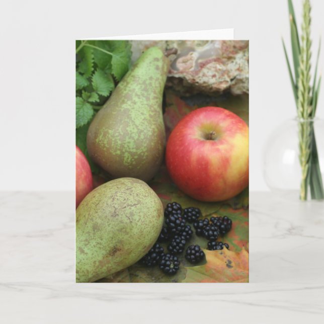 Cartão fruta do outono (Frente)