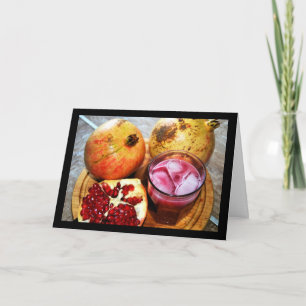 Cartão Fruta e Suco de Romã