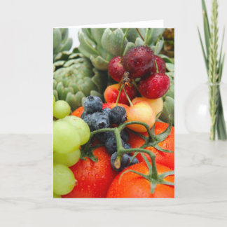 Cartão Fruta e vegetais