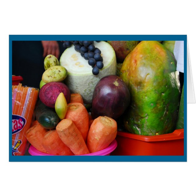Cartão Fruta no mercado de Cusco (Frente Horizontal)