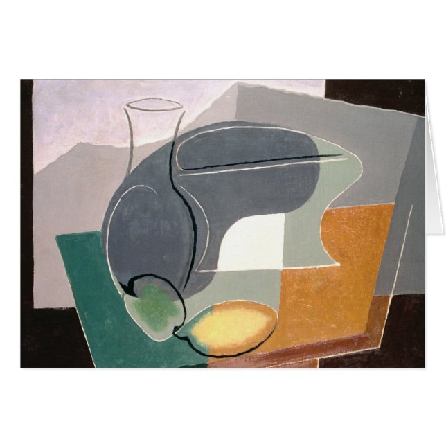 Cartão Fruta-prato e carafe, 1927 (Frente Horizontal)