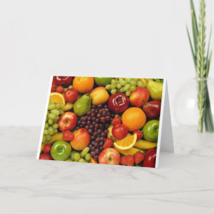 Cartão frutas and fruits