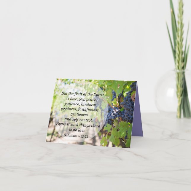 Cartão Frutas da Saudação Espirituosa (Frente)