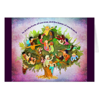 Cartão Frutas uma árvore