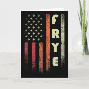Cartão Frye Surname Funny Retro Vintage Birthday American