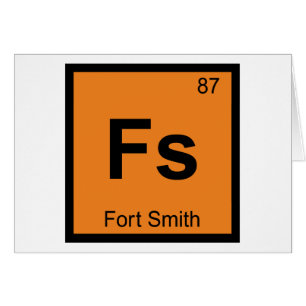 Cartão Fs - Cidade de Fort Smith Tabela Periódica Química