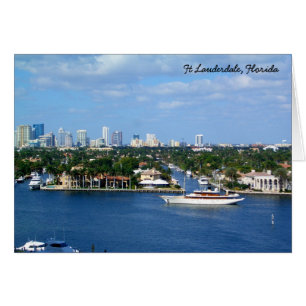 Cartão Ft Lauderdale Intracoastal Waterway & Skyline