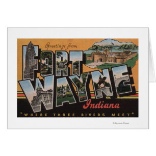 Cartão Ft. Wayne, Indiana - Grandes Cenas de Letra
